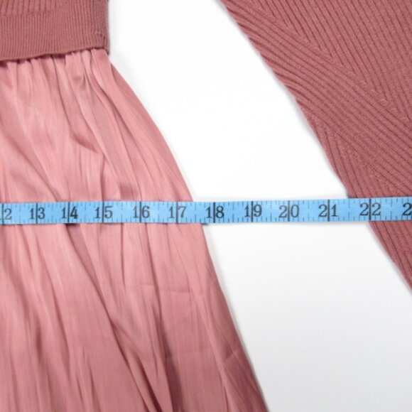 Anthropologie The Thea Twofer Sweater Maxi Dress Scoop-Neck Edition Pink L - Picture 8 of 16